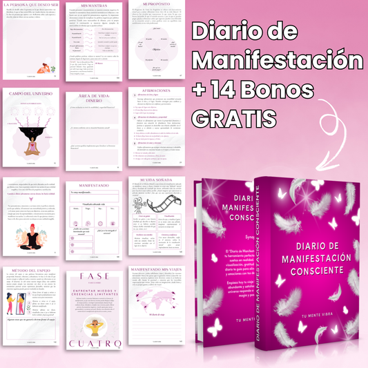 Diario de Manifestación Consciente + 14 Bonos